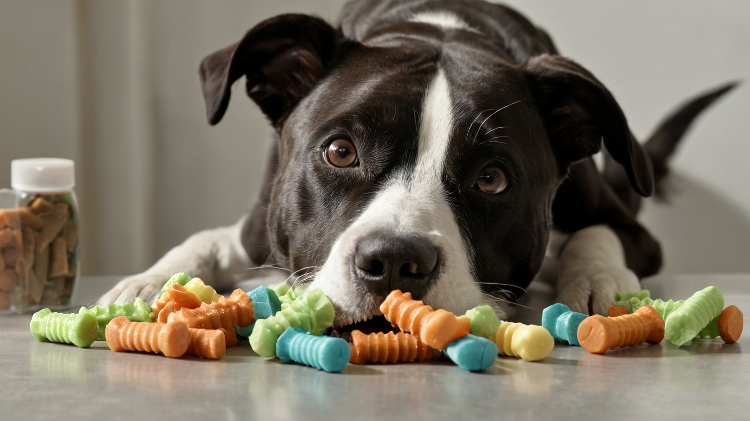 Dog dental chew selection by size and supervision