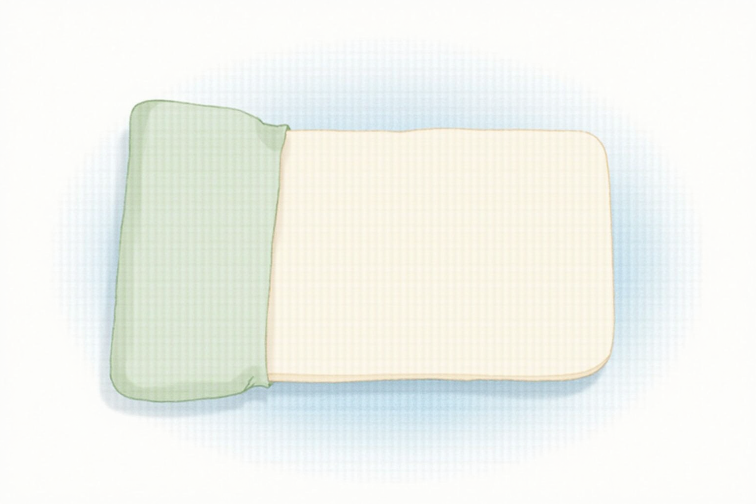 Removable washable bed cover beside clean orthopedic bed base