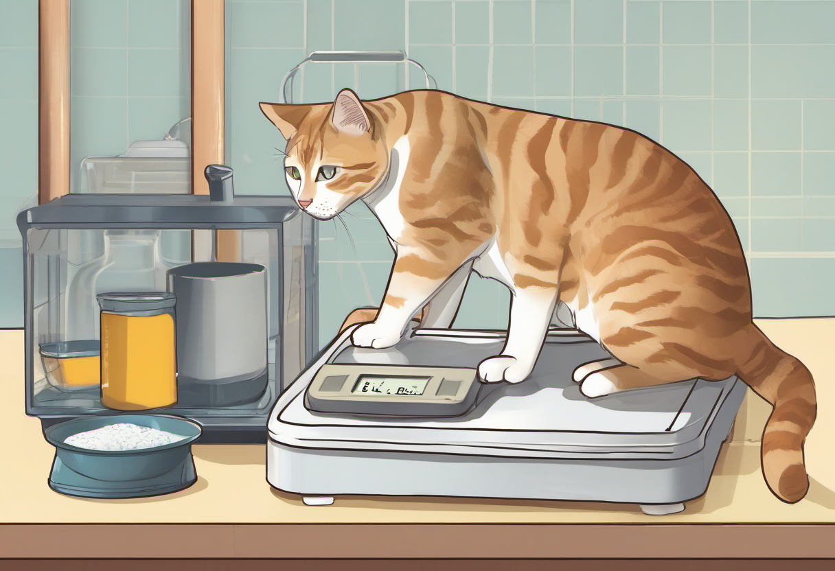Weekly weight and appetite log for a CKD cat