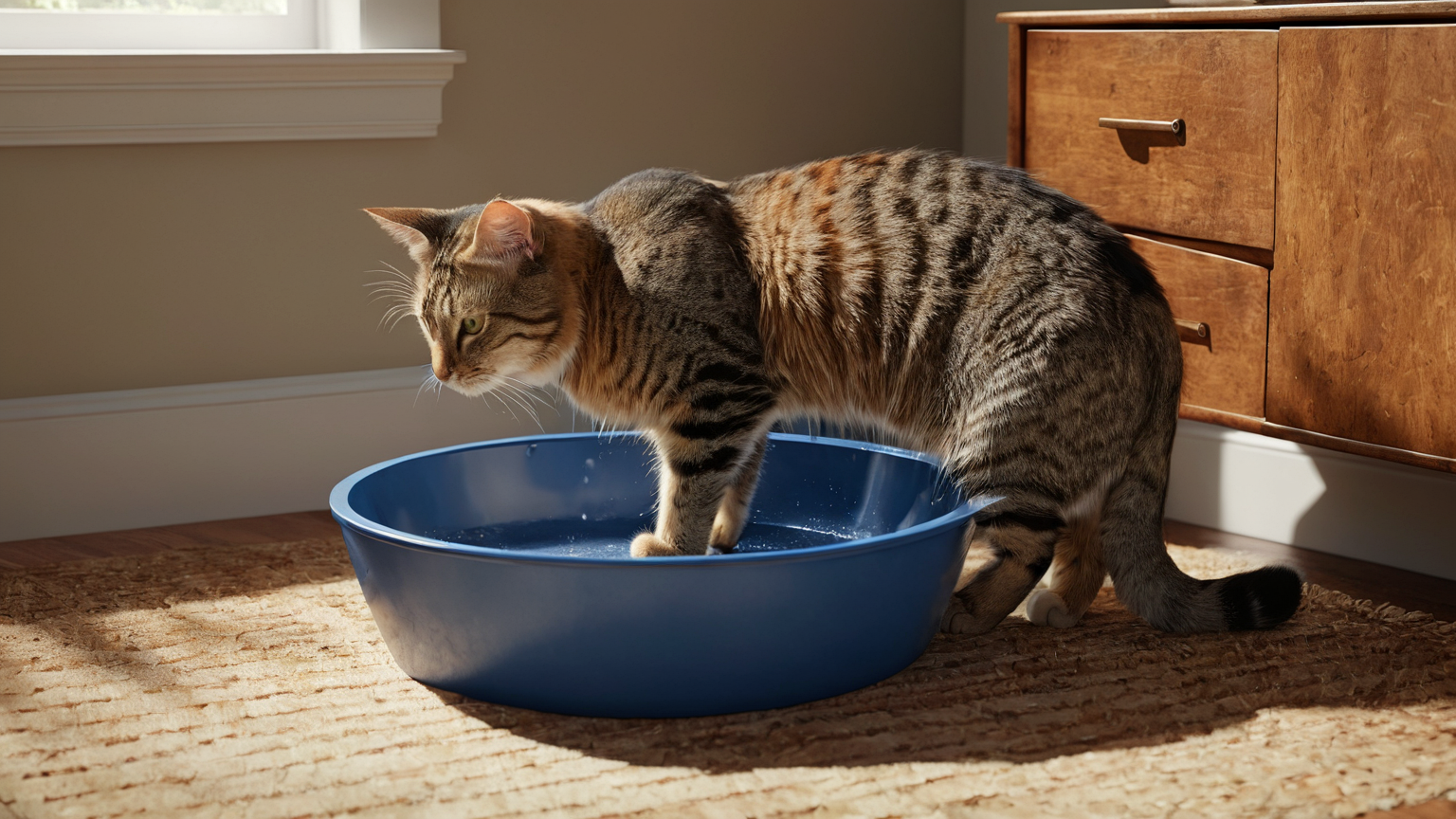 Cat hydration comfort corner