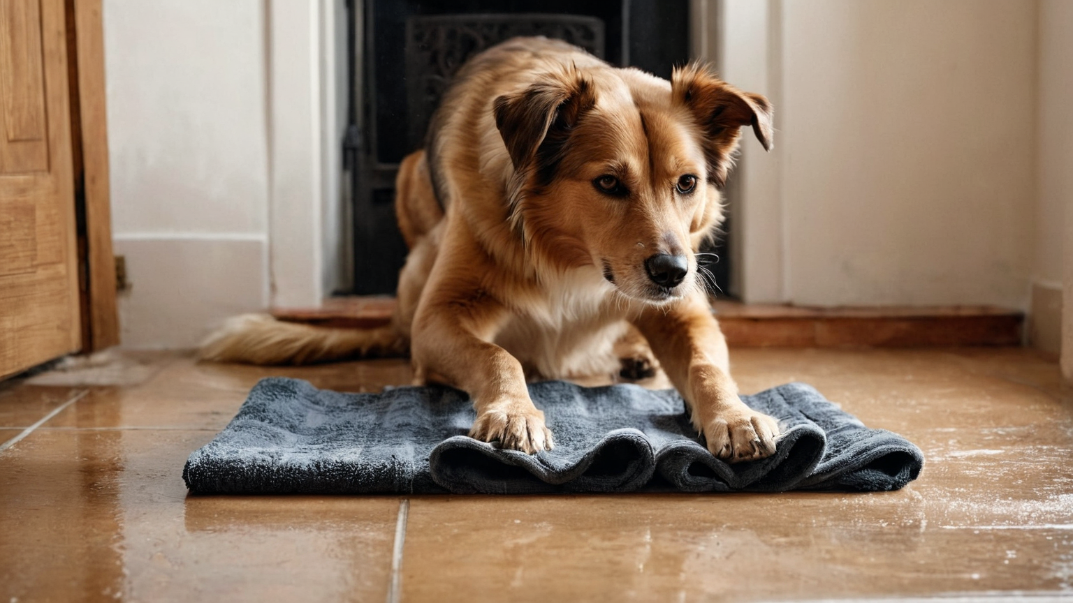 Dry paws after rainy walk