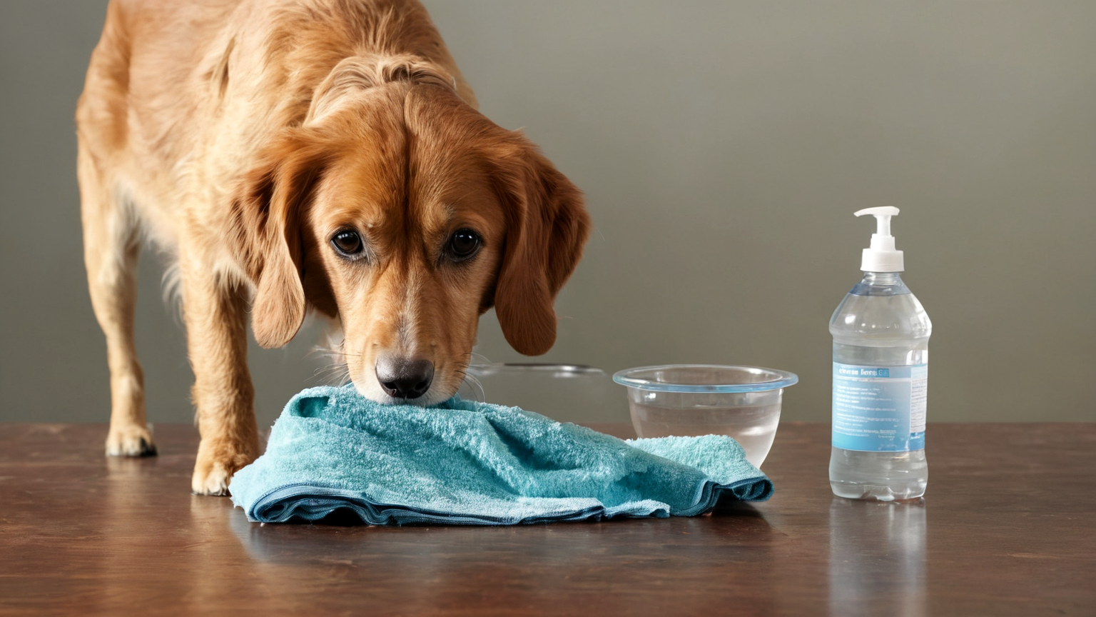 Veterinary handoff kit on a calm exam-room style table